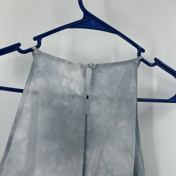 Cloth & Stone dip died tie dye blue light weight summer sleeveless jumpsuit - Picture 7 of 13